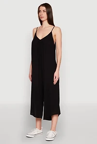 Cropped Wide Leg Jumpsuit