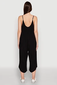 Cropped Wide Leg Jumpsuit