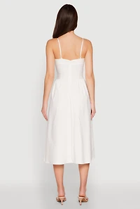 Womens Hyperstretch Bustier Midi Dress, White, Size S