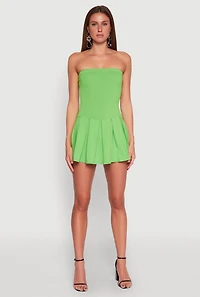 Pleated Skater Dress