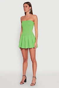 Pleated Skater Dress