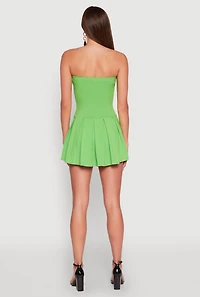 Pleated Skater Dress