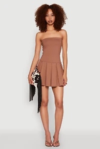 Womens Pleated Skater Dress,