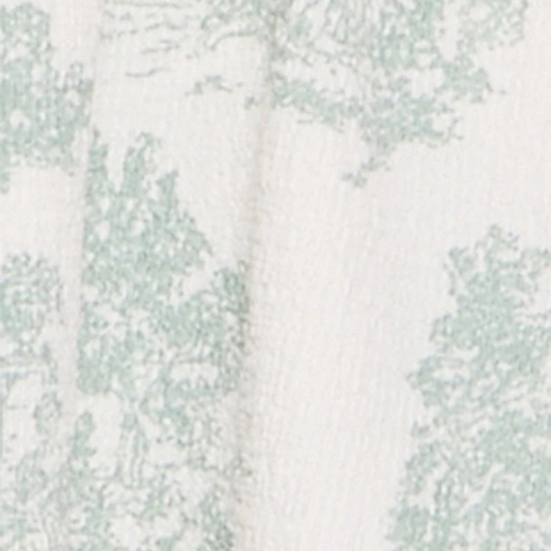 Chic Toile de Jouy Print Smocked Back Peplum Dress