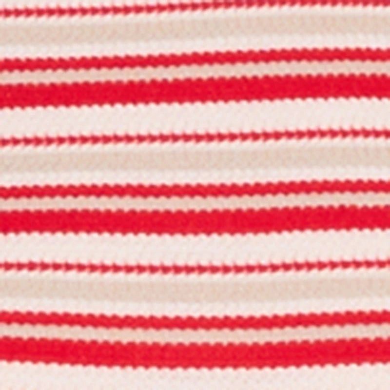 Striped Keyhole Detail Side Slit Midi Dress