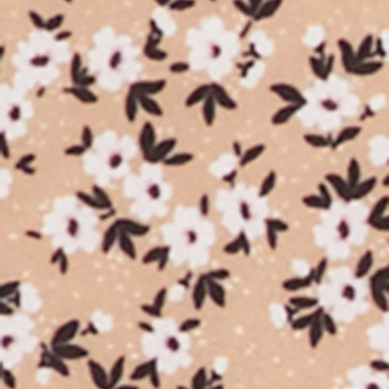 Floral Wrap Dress with Ruffles and V-Neck