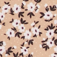 Floral Wrap Dress with Ruffles and V-Neck