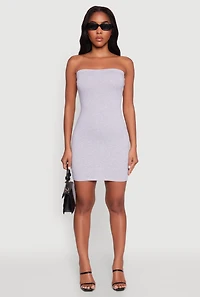 Womens Daisy Mini Tube Dress with Curve Hugging Fit, Grey, Size S