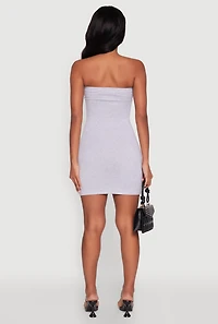 Womens Daisy Mini Tube Dress with Curve Hugging Fit, Grey, Size S