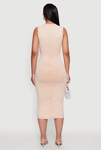 Womens Daisy Mineral Wash Sleeveless Curve Hugging Tank Dress, S