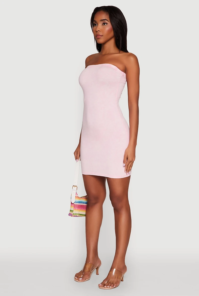 Daisy Mineral Wash Mini Tube Dress