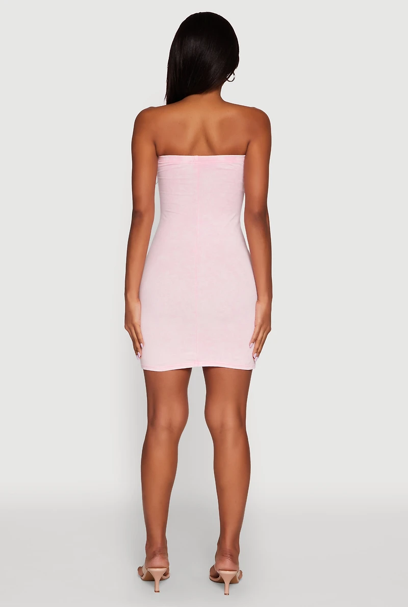 Daisy Mineral Wash Mini Tube Dress