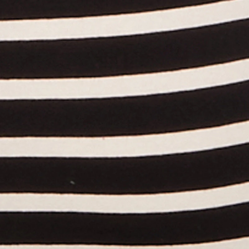 Striped Scoop Neck Back Slit Midi Dress