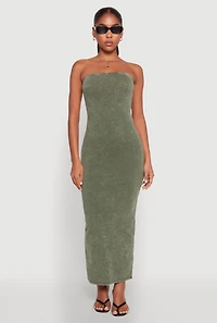 Womens Daisy Mineral Wash Maxi Tube Dress,