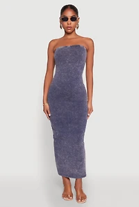 Womens Daisy Mineral Wash Maxi Tube Dress,