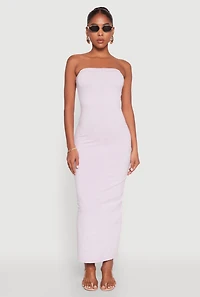 Womens Daisy Mineral Wash Maxi Tube Dress, Purple, Size S