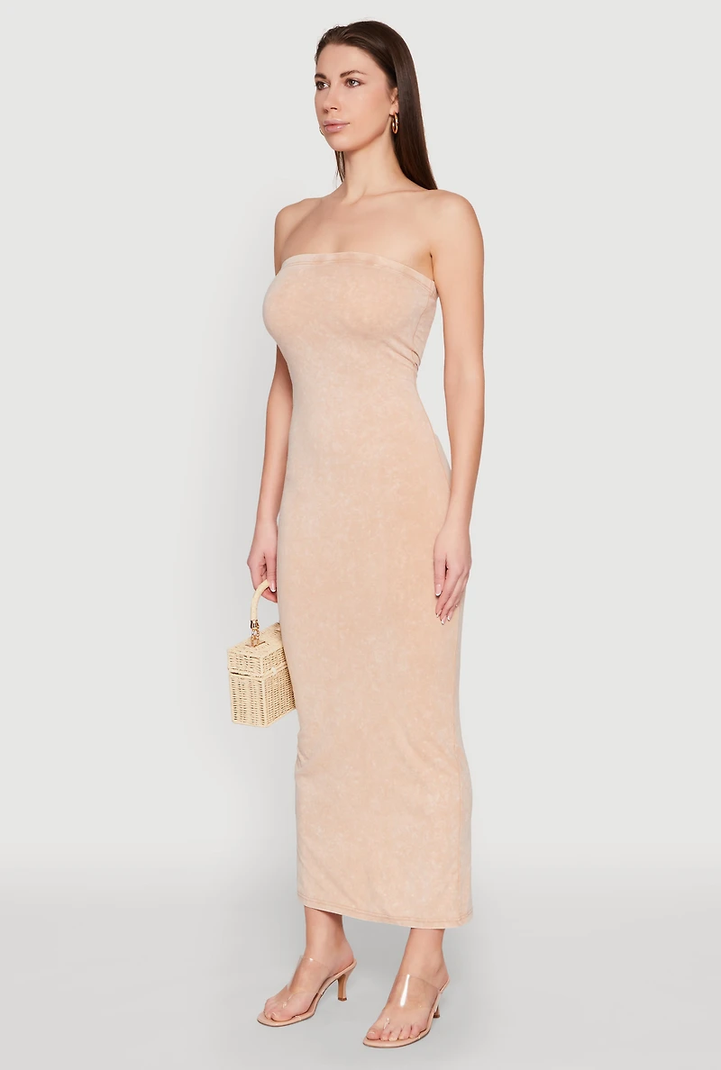 Daisy Mineral Wash Maxi Tube Dress