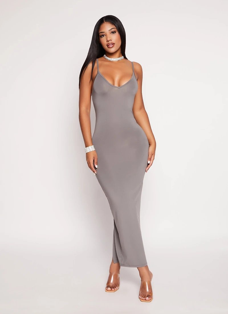 Daisy V Neck Bodycon Maxi Dress