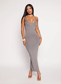Daisy V Neck Bodycon Maxi Dress