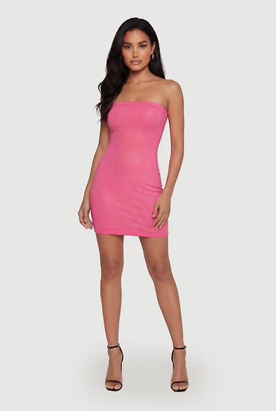 Rhinestone Mini Tube Dress