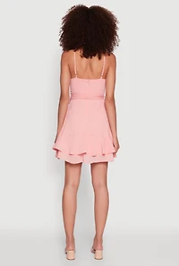 Womens Iris Pinstripe Tie Waist Belted Dress, Pink, Size M