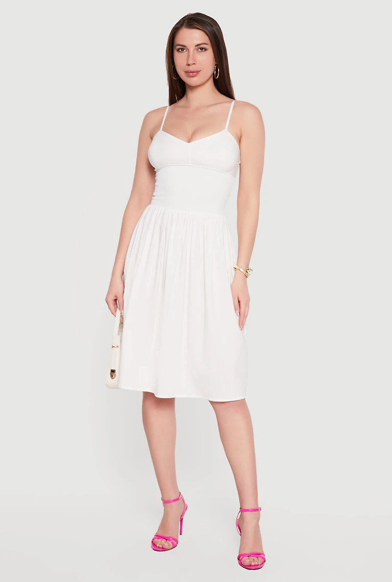 Sleeveless Sweetheart Midi Dress