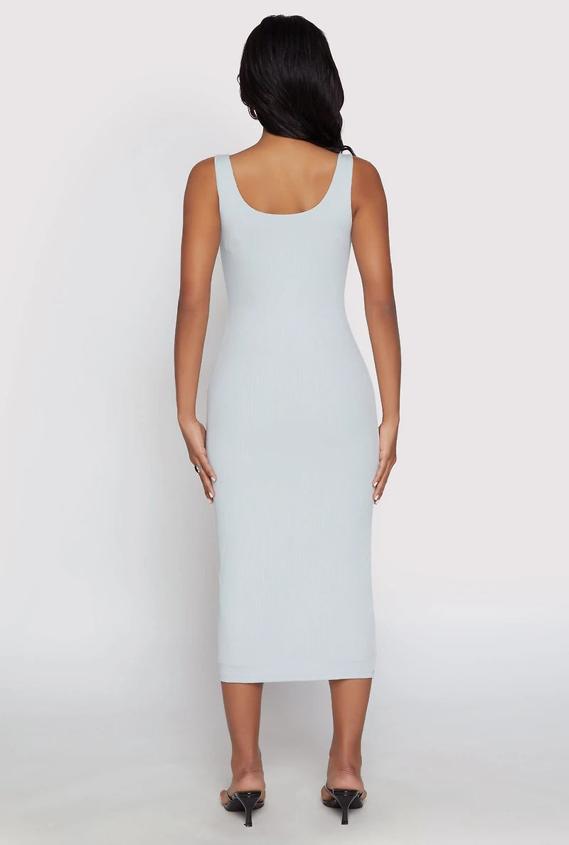 Womens Haute Monde Ribbed Knit Tank Dress, M