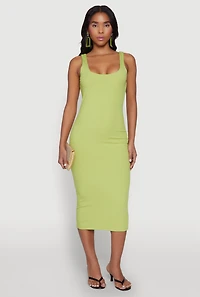 Womens Haute Monde Ribbed Knit Tank Dress,
