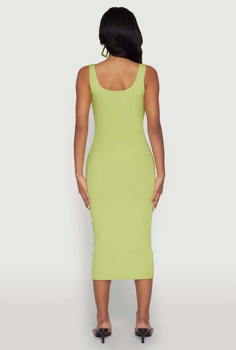 Womens Haute Monde Ribbed Knit Tank Dress,
