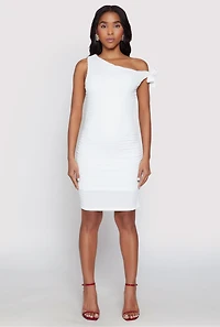 Tie Strap One Shoulder Dress