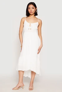 Womens Iris Gauze Knit Smocked Waist Dress,