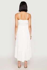 Womens Iris Gauze Knit Smocked Waist Dress,
