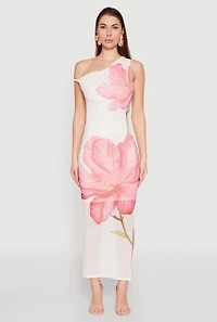 Iris One Shoulder Floral Print Maxi Dress