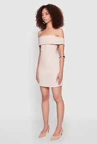 Womens Iris Bow Detail Ruched Overlay Dress, Beige, Size S