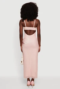 Floral Mesh Overlay Midi Dress