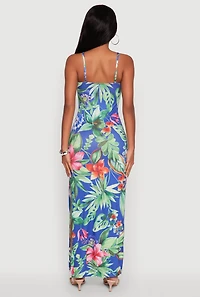 Womens Haute Monde Sleeveless Scoop Neck Floral Maxi Dress, Multi, Size S