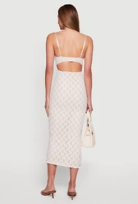 Lace Cowl Neck Sweetheart Neckline Keyhole Back Dress