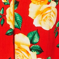 Almost Famous Floral Print Smocked Midi Dress