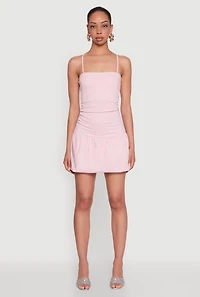 Womens Almost Famous Convertible Bubble Hem Dress, Pink, Size XL