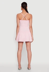 Womens Almost Famous Convertible Bubble Hem Dress,