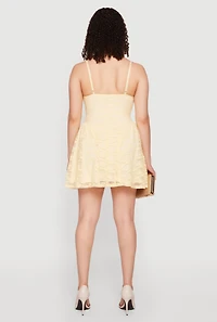 Almost Famous Sleeveless Lace Cowl Neck Mini Dress