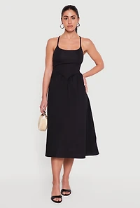 Almost Famous Criss Cross Back Sleeveless Midi Dress
