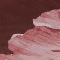 Almost Famous Floral Mesh Ruched Side Dress