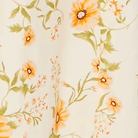 Floral Strapless Pleated Maxi Dress with Pockets