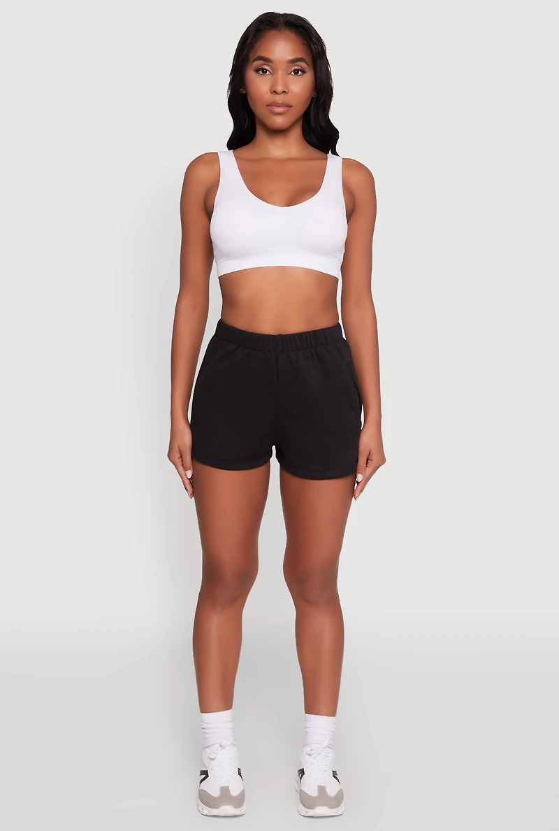 Womens Activewear Fleece Lined Sweatshorts,