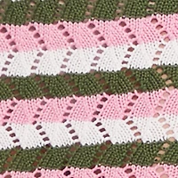 Trendy Crochet Striped Halter Dress