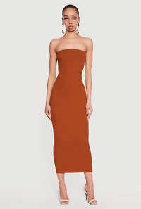 Almost Famous Floral Crochet Detail Tube Dress