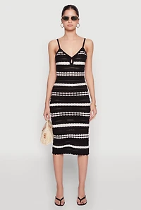 Womens Almost Famous Striped Cami Dress, M