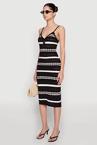 Womens Almost Famous Striped Cami Dress, M