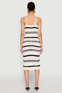 Womens Almost Famous Striped Cami Dress, White, Size L